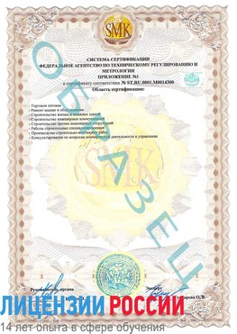 Образец сертификата соответствия (приложение) Шарья Сертификат OHSAS 18001