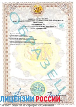 Образец сертификата соответствия (приложение) Шарья Сертификат ISO 14001